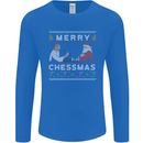 Merry Chessmass Funny Chess Player Mens Long Sleeve T-Shirt Royal Blue