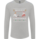 Merry Chessmass Funny Chess Player Mens Long Sleeve T-Shirt Sports Grey