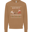 Merry Chessmass Funny Chess Player Mens Sweatshirt Jumper Caramel Latte