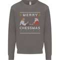 Merry Chessmass Funny Chess Player Mens Sweatshirt Jumper Charcoal
