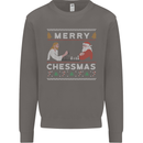 Merry Chessmass Funny Chess Player Mens Sweatshirt Jumper Charcoal
