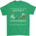 Merry Chessmass Funny Chess Player Mens T-Shirt Cotton Gildan Irish Green