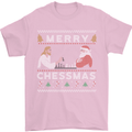 Merry Chessmass Funny Chess Player Mens T-Shirt Cotton Gildan Light Pink