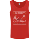 Merry Chessmass Funny Chess Player Mens Vest Tank Top Red