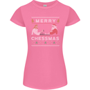 Merry Chessmass Funny Chess Player Womens Petite Cut T-Shirt Azalea