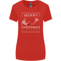 Merry Chessmass Funny Chess Player Womens Wider Cut T-Shirt Red