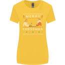Merry Chessmass Funny Chess Player Womens Wider Cut T-Shirt Yellow