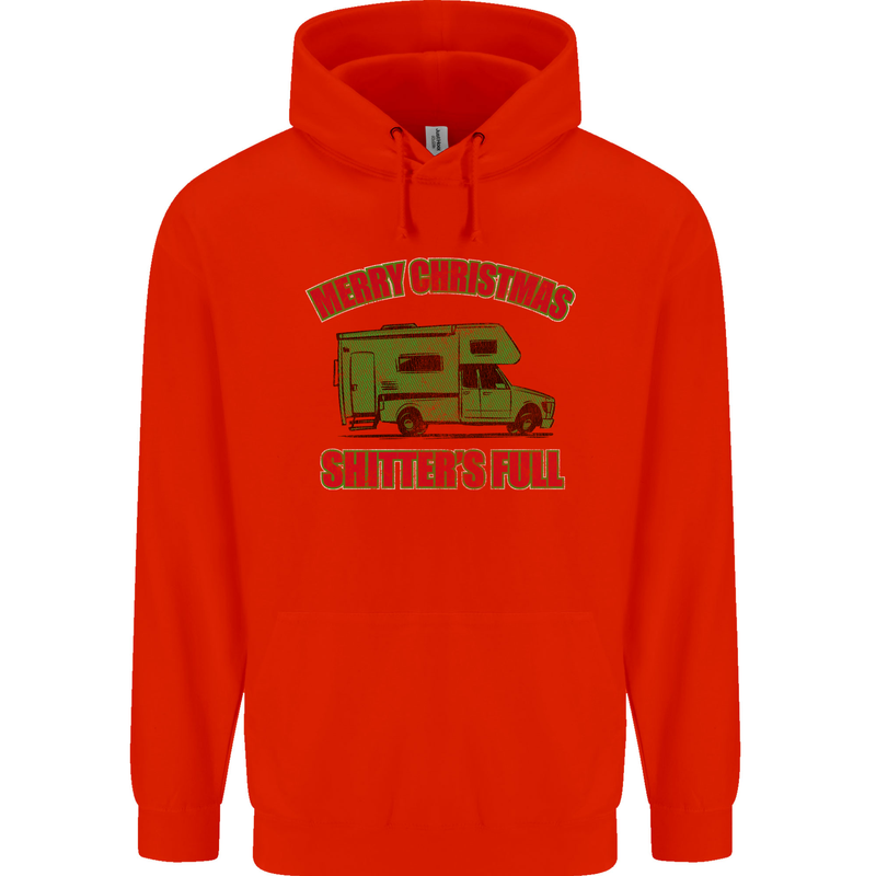 Merry Christmas Shitter's Full Funny Movie Childrens Kids Hoodie Bright Red