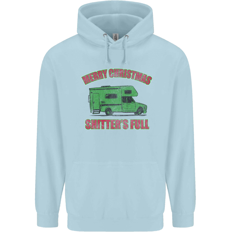 Merry Christmas Shitter's Full Funny Movie Childrens Kids Hoodie Light Blue