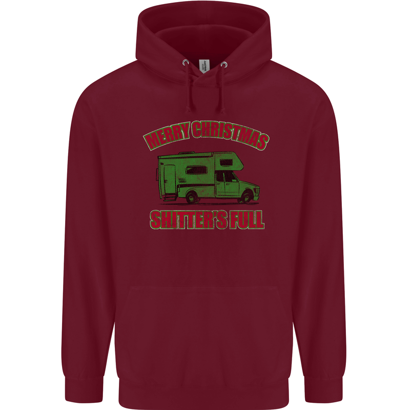 Merry Christmas Shitter's Full Funny Movie Childrens Kids Hoodie Maroon