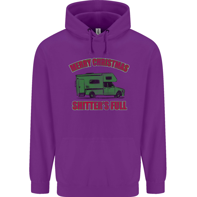 Merry Christmas Shitter's Full Funny Movie Childrens Kids Hoodie Purple