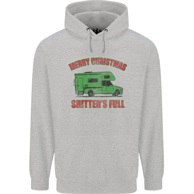 Merry Christmas Shitter's Full Funny Movie Childrens Kids Hoodie Sports Grey