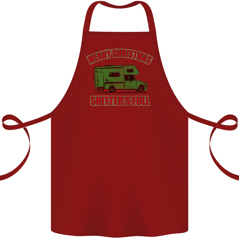 Merry Christmas Shitter's Full Funny Movie Cotton Apron 100% Organic Maroon