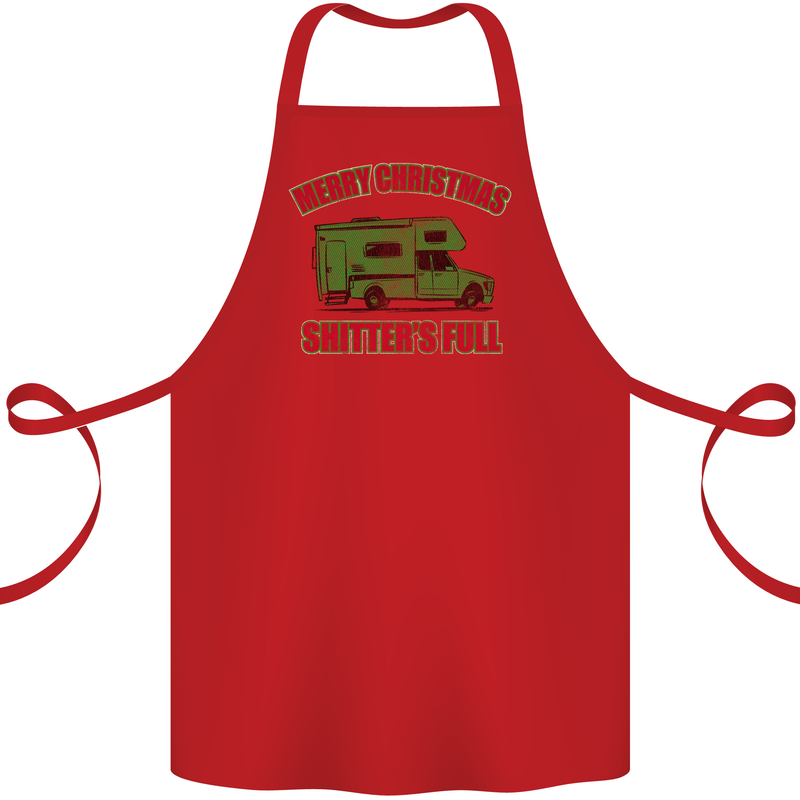 Merry Christmas Shitter's Full Funny Movie Cotton Apron 100% Organic Red