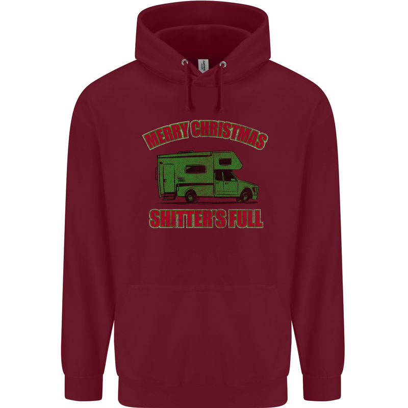 Merry Christmas Shitter's Full Funny Movie Mens 80% Cotton Hoodie Maroon