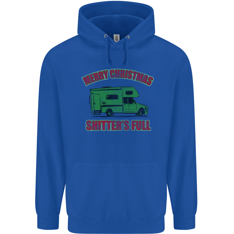 Merry Christmas Shitter's Full Funny Movie Mens 80% Cotton Hoodie Royal Blue