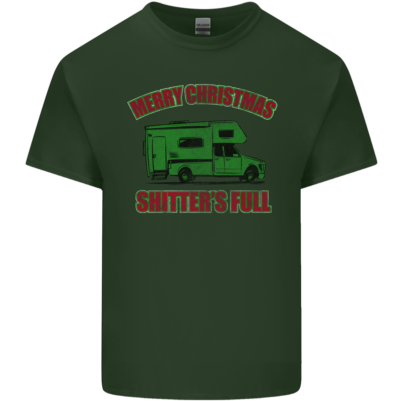 Merry Christmas Shitter's Full Funny Movie Mens Cotton T-Shirt Tee Top Forest Green