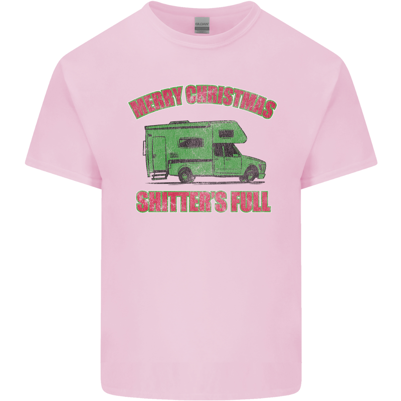 Merry Christmas Shitter's Full Funny Movie Mens Cotton T-Shirt Tee Top Light Pink