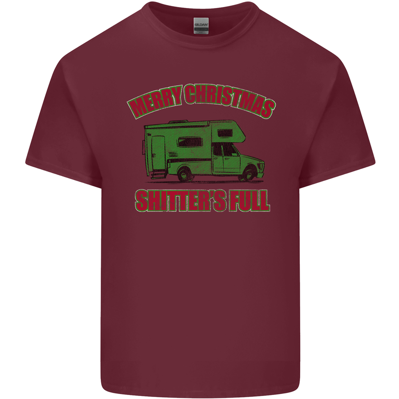 Merry Christmas Shitter's Full Funny Movie Mens Cotton T-Shirt Tee Top Maroon