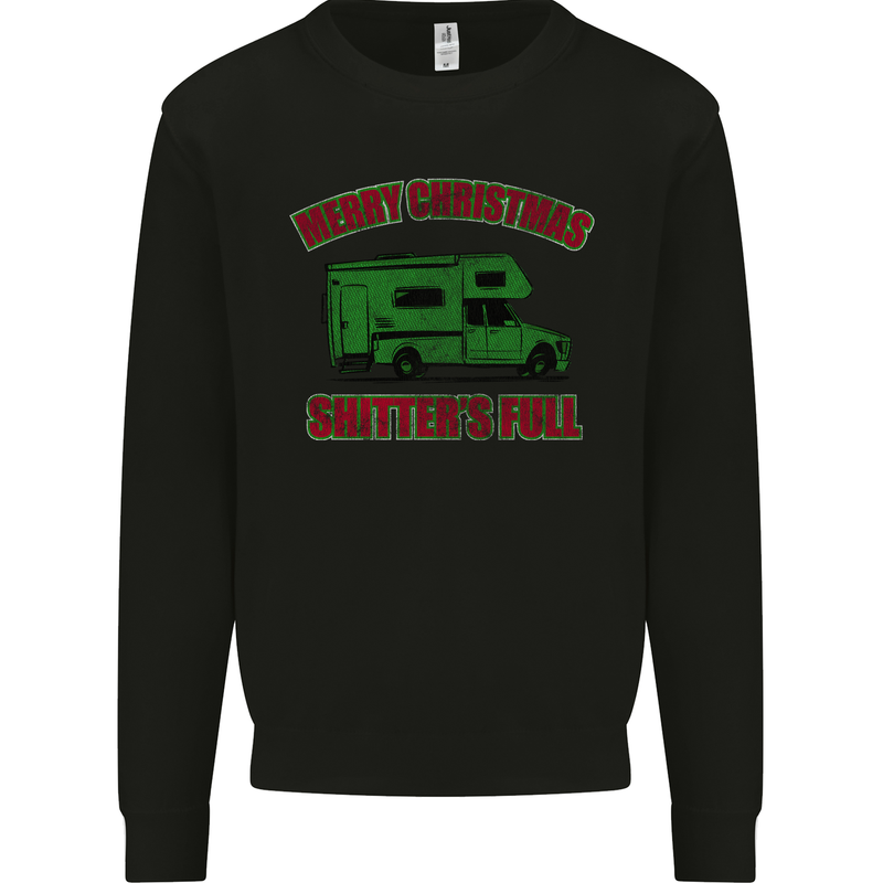 Merry Christmas Shitter's Full Funny Movie Mens Sweatshirt Jumper Black