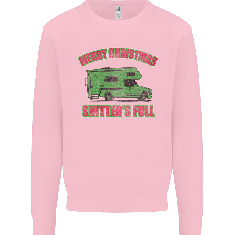Merry Christmas Shitter's Full Funny Movie Mens Sweatshirt Jumper Light Pink