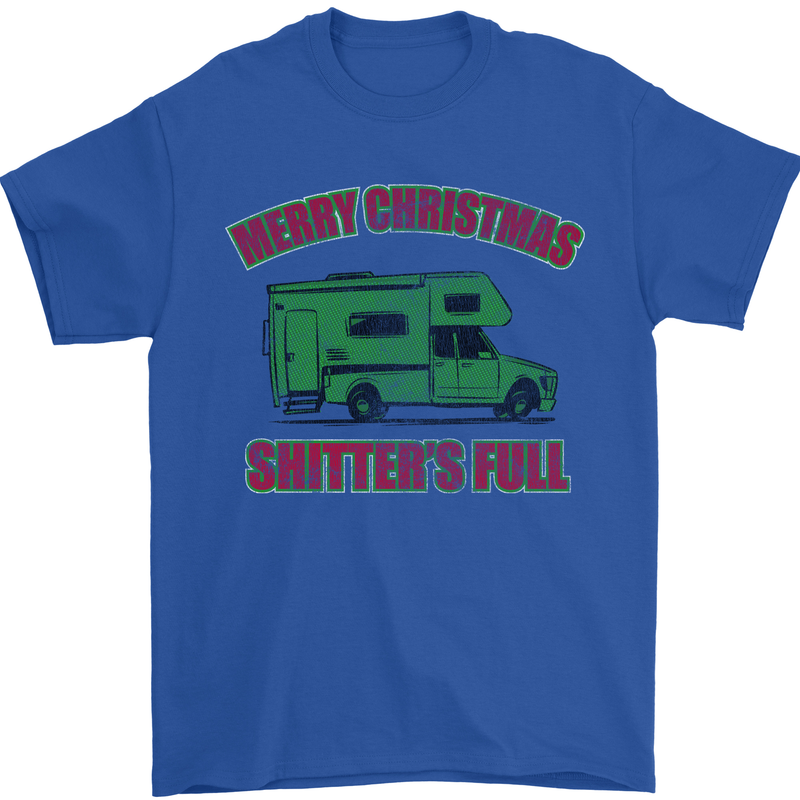 Merry Christmas Shitter's Full Funny Movie Mens T-Shirt Cotton Gildan Royal Blue