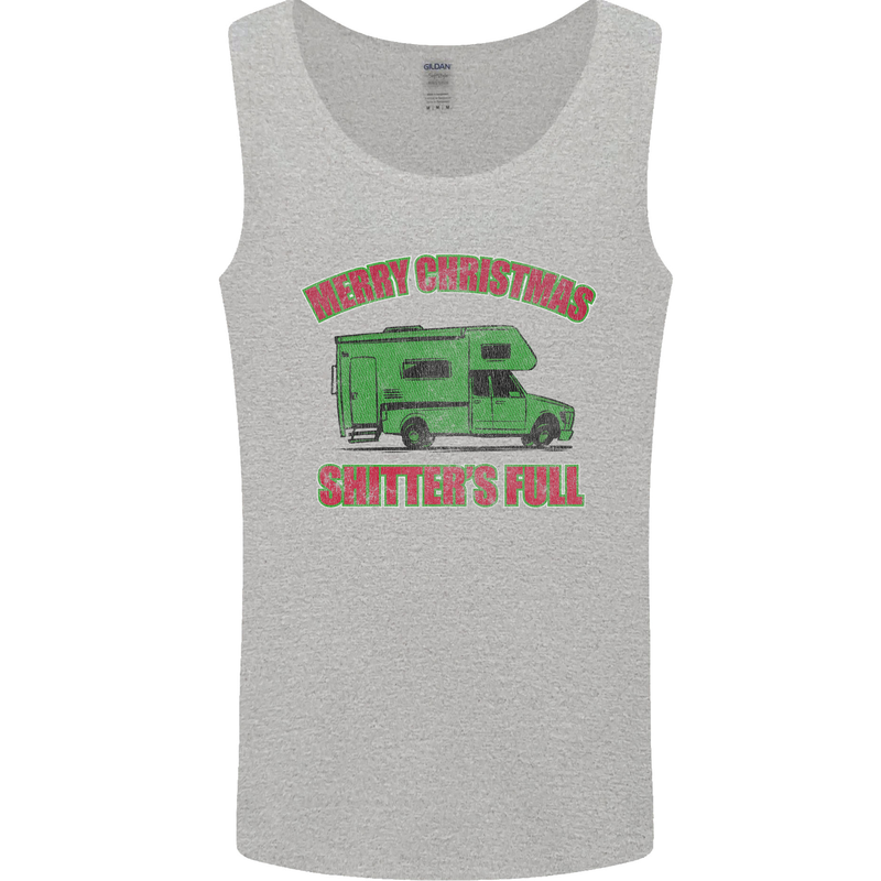 Merry Christmas Shitter's Full Funny Movie Mens Vest Tank Top Sports Grey
