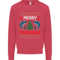 Merry Fishmas Funny Christmas Fishing Kids Sweatshirt Jumper Heliconia