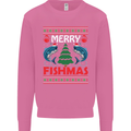 Merry Fishmas Funny Christmas Fishing Mens Sweatshirt Jumper Azalea
