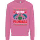 Merry Fishmas Funny Christmas Fishing Mens Sweatshirt Jumper Azalea
