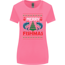 Merry Fishmas Funny Christmas Fishing Womens Wider Cut T-Shirt Azalea