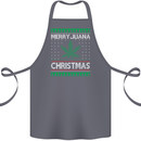 Merry Juana Christmas Funny Weed Cannabis Cotton Apron 100% Organic Steel