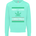 Merry Juana Christmas Funny Weed Cannabis Mens Sweatshirt Jumper Peppermint