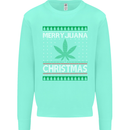 Merry Juana Christmas Funny Weed Cannabis Mens Sweatshirt Jumper Peppermint