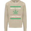 Merry Juana Christmas Funny Weed Cannabis Mens Sweatshirt Jumper Sand