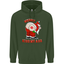 Merry Kiss My Ass Funny Christmas Childrens Kids Hoodie Forest Green
