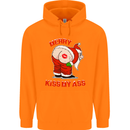 Merry Kiss My Ass Funny Christmas Childrens Kids Hoodie Orange