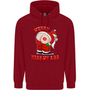 Merry Kiss My Ass Funny Christmas Childrens Kids Hoodie Red