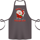 Merry Kiss My Ass Funny Christmas Cotton Apron 100% Organic Dark Grey