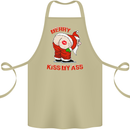 Merry Kiss My Ass Funny Christmas Cotton Apron 100% Organic Khaki