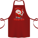 Merry Kiss My Ass Funny Christmas Cotton Apron 100% Organic Maroon
