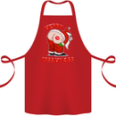 Merry Kiss My Ass Funny Christmas Cotton Apron 100% Organic Red