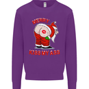 Merry Kiss My Ass Funny Christmas Kids Sweatshirt Jumper Purple