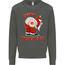 Merry Kiss My Ass Funny Christmas Kids Sweatshirt Jumper Storm Grey