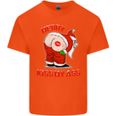 Merry Kiss My Ass Funny Christmas Kids T-Shirt Childrens Orange