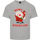 Merry Kiss My Ass Funny Christmas Kids T-Shirt Childrens Sports Grey