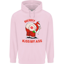 Merry Kiss My Ass Funny Christmas Mens 80% Cotton Hoodie Light Pink