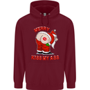 Merry Kiss My Ass Funny Christmas Mens 80% Cotton Hoodie Maroon