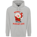 Merry Kiss My Ass Funny Christmas Mens 80% Cotton Hoodie Sports Grey
