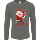 Merry Kiss My Ass Funny Christmas Mens Long Sleeve T-Shirt Charcoal